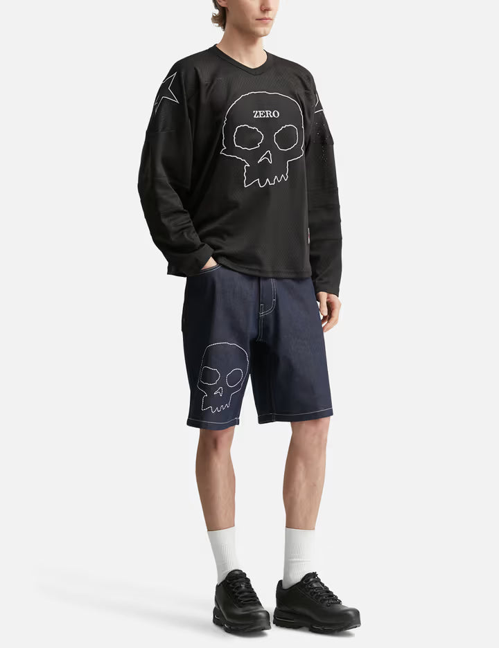 Zero X Pleasures Skull Jorts