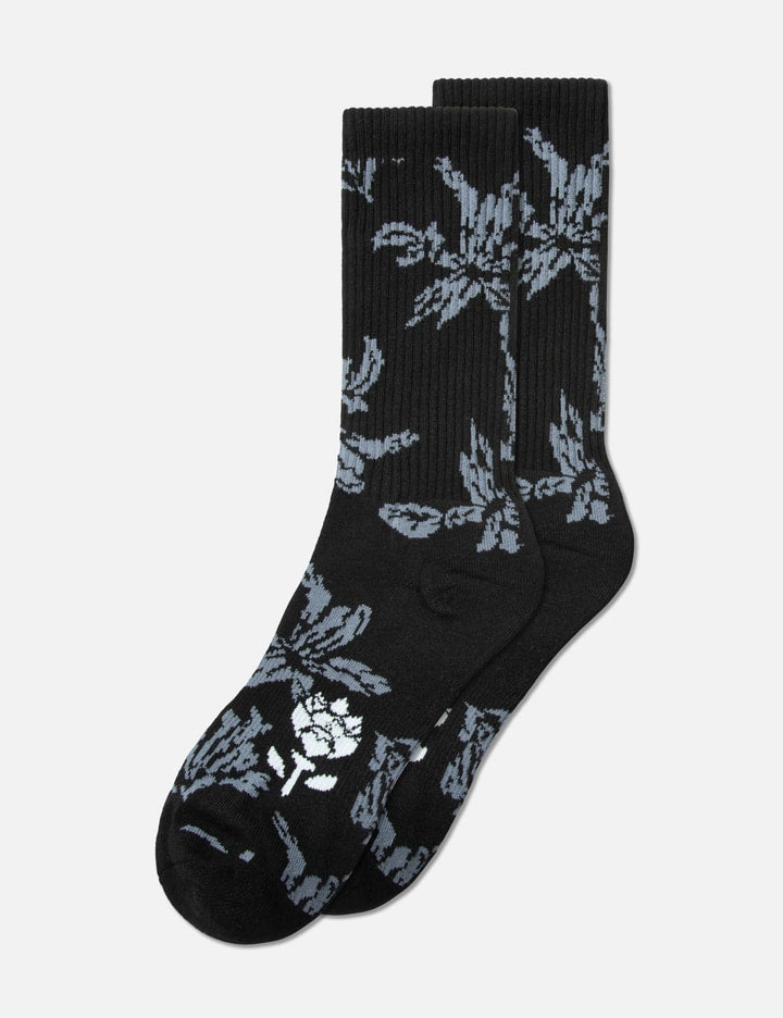 Jacquard Flower Crew Sock