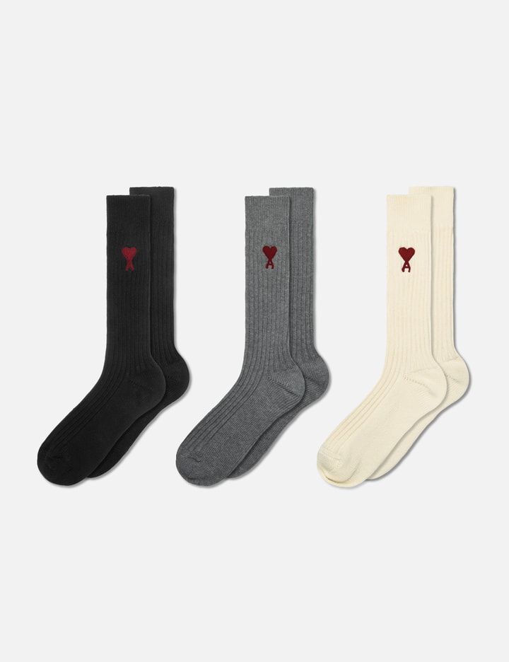 Tricolor Cotton Three Pack Socks