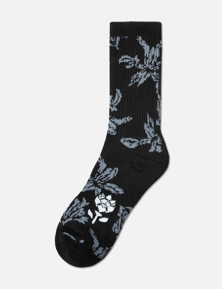 Jacquard Flower Crew Sock