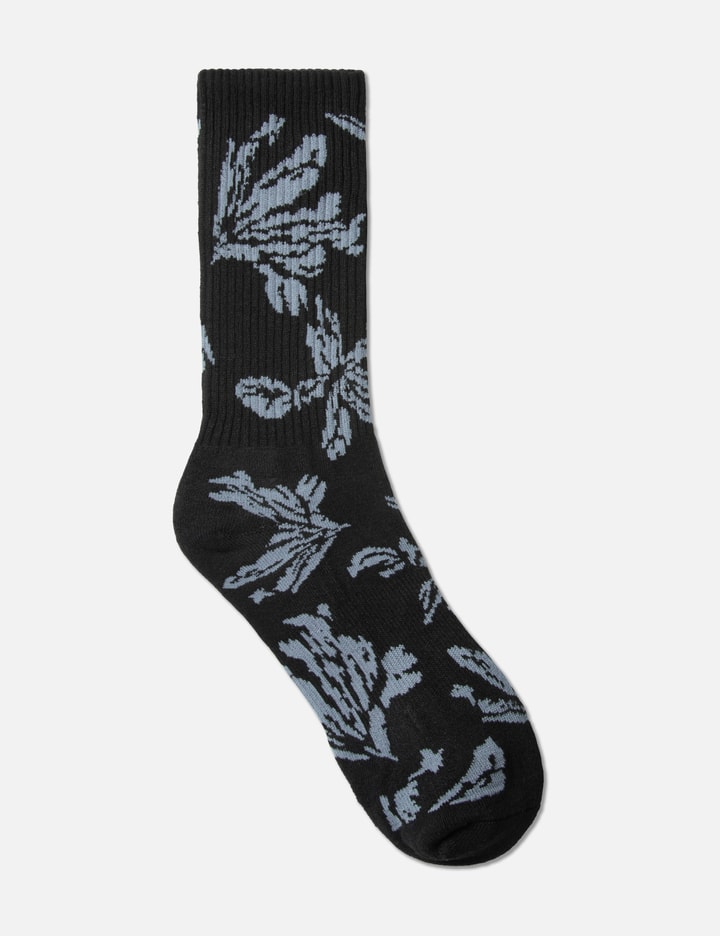 Jacquard Flower Crew Sock