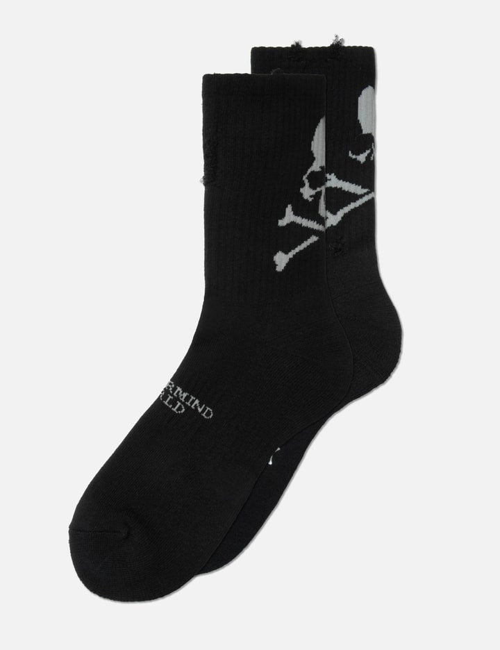 Distressed Crew Socks 1