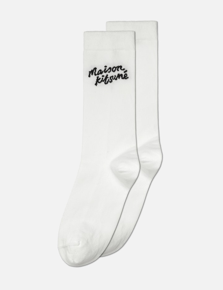 Maison Kitsune Handwriting Socks