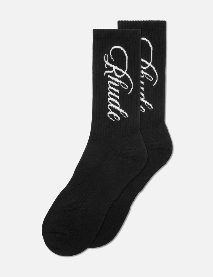 Vertical Script Socks