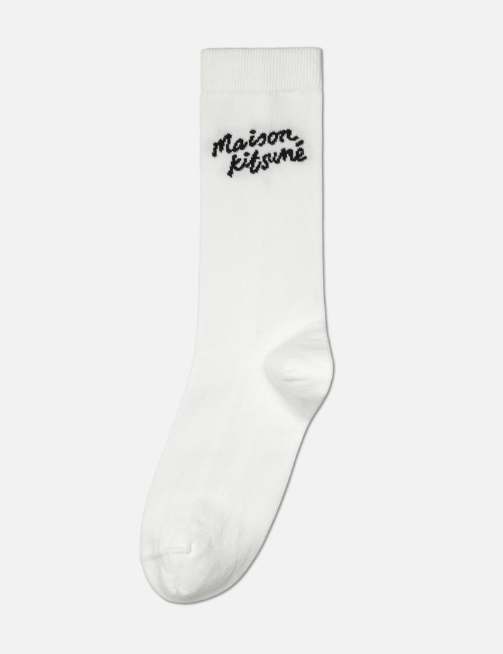 Maison Kitsune Handwriting Socks