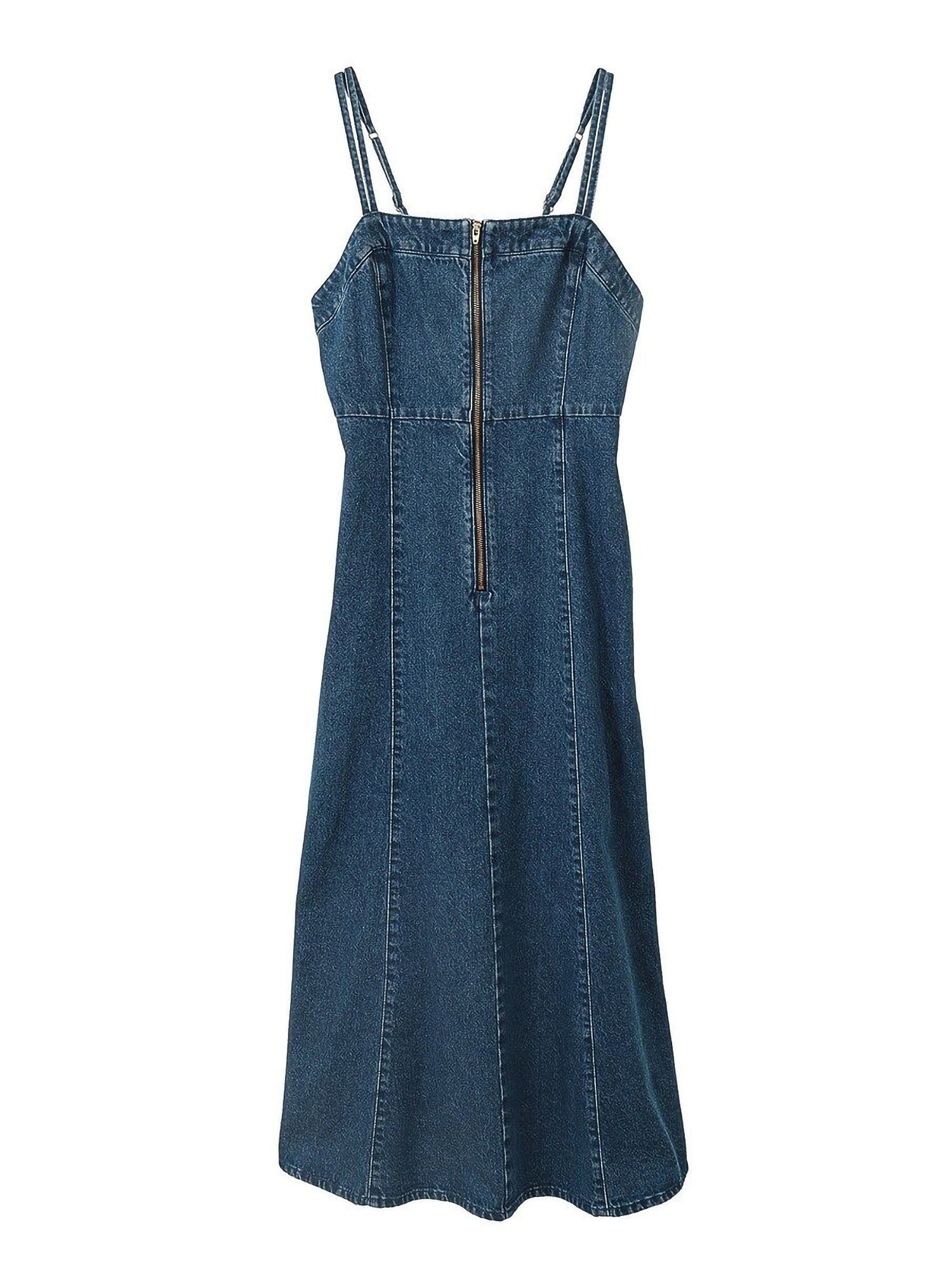 Sokei Lace Up Denim Dress