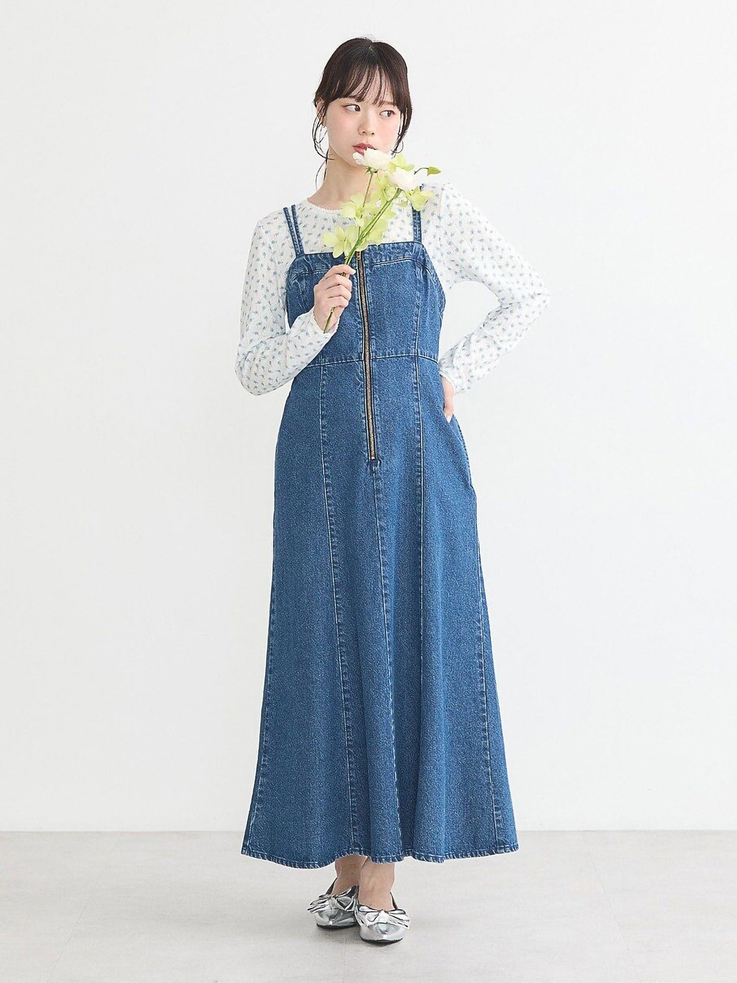 Dress Denim Wanita Model Kekinian - Sokei Lace Up Denim Dress - Indigo -  Earth Music & Ecology