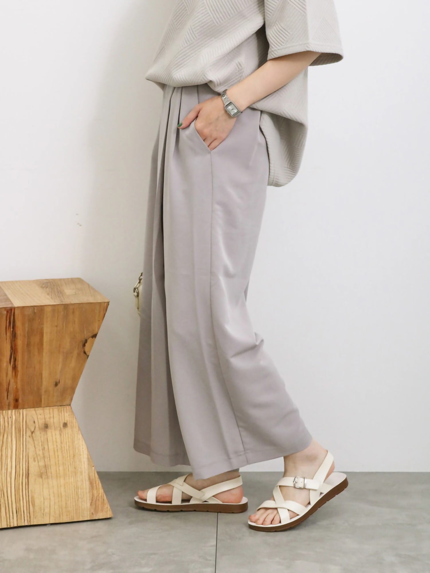 Sorakaze Wrap-Style Wide Pants