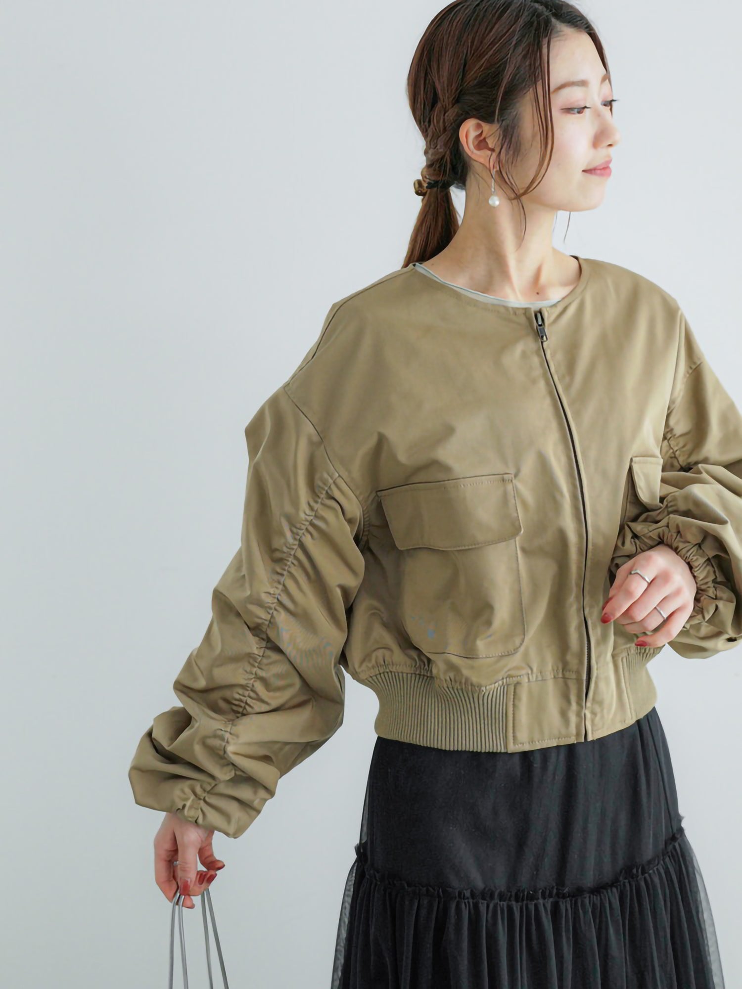Sorena Short Gathered Blouson
