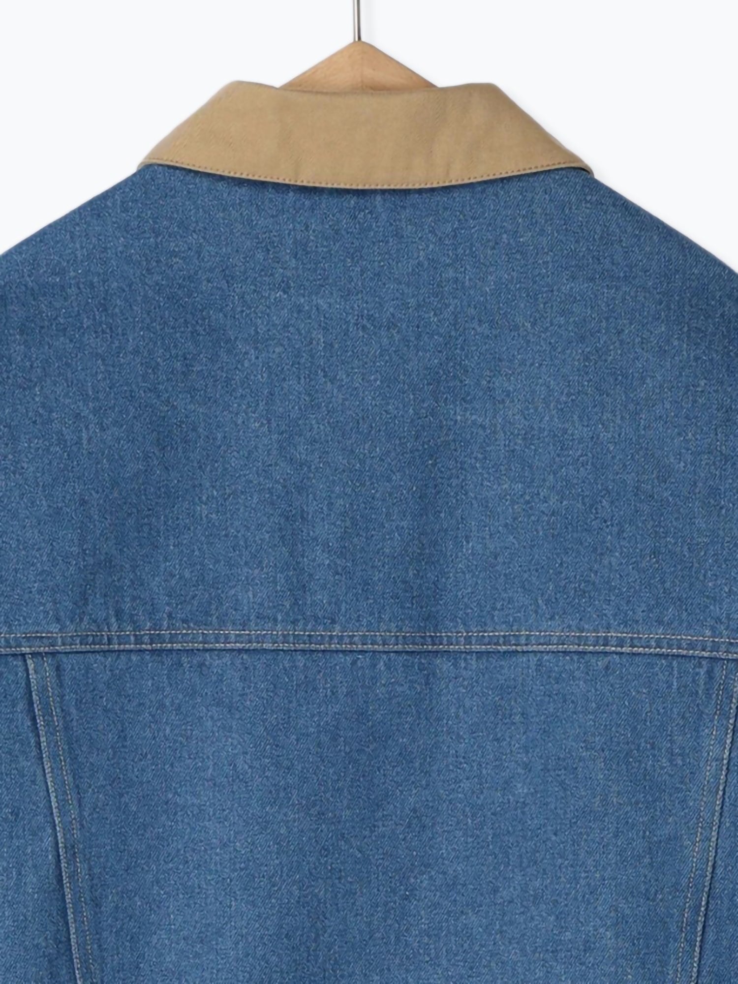 Suikae Collar Color Denim Jacket