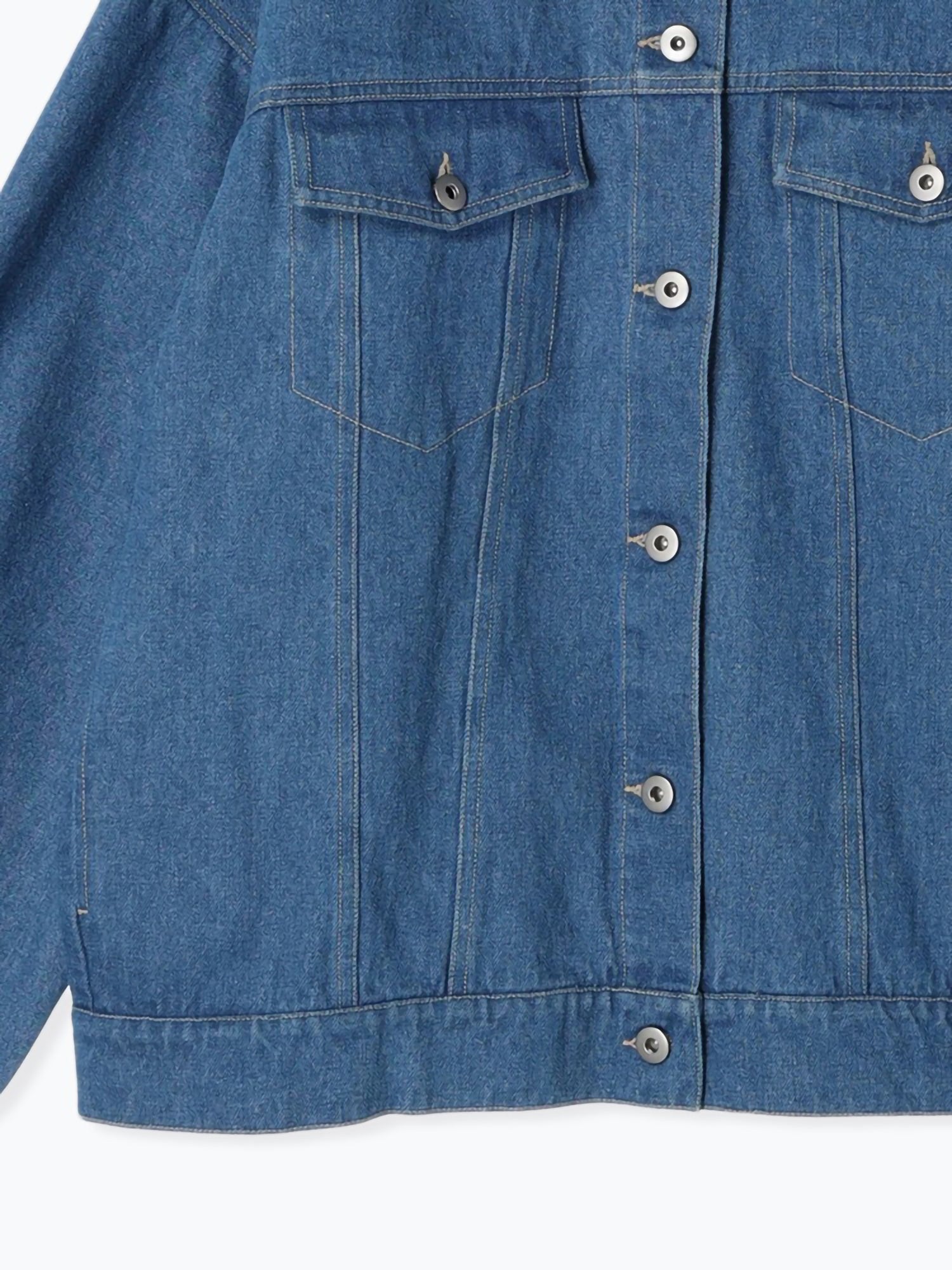 Suikae Collar Color Denim Jacket