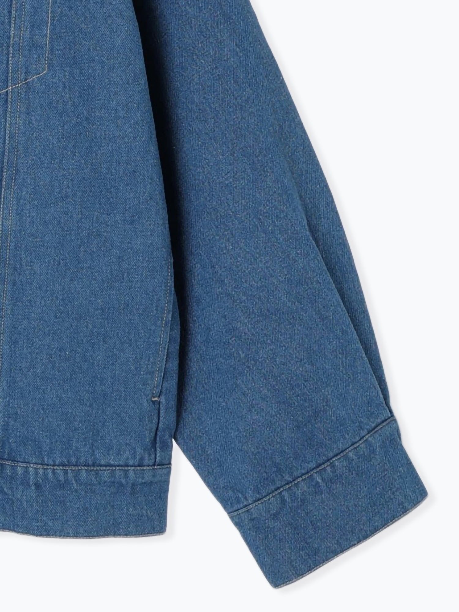 Suikae Collar Color Denim Jacket