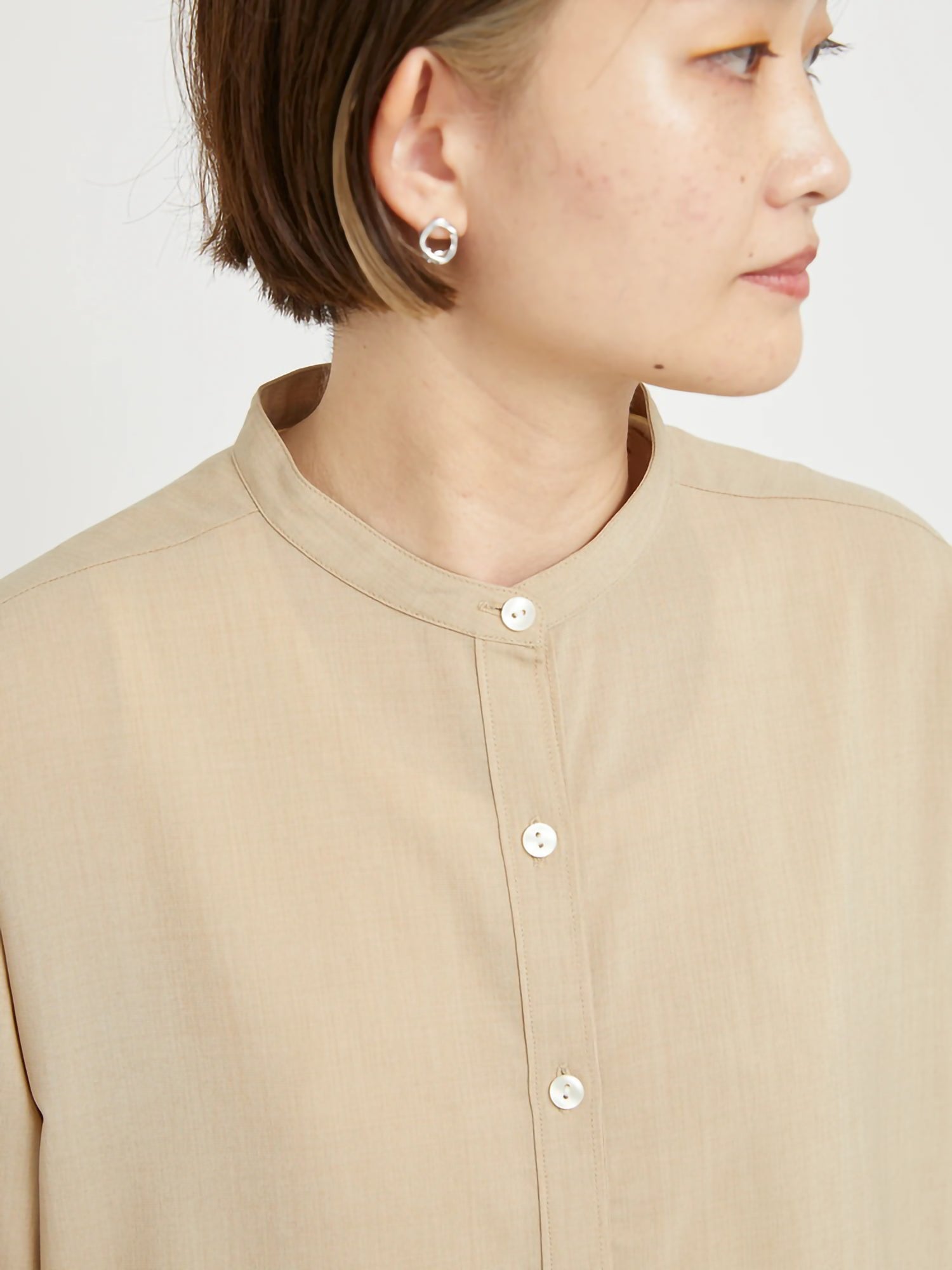 Suzuhara [Water Repellent] Stand Collar Dress