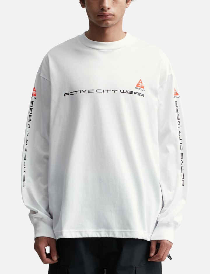 “Active City Wear”  Massive Long Sleeve T-shirt With Drawstrings