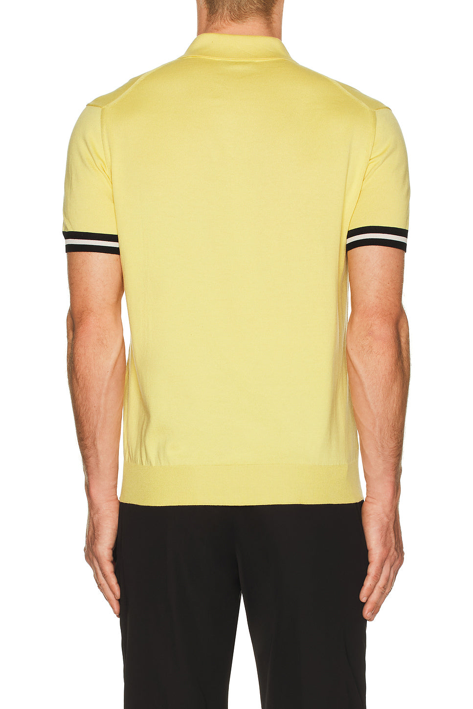 Contrast Cotton Silk Short Sleeve Polo