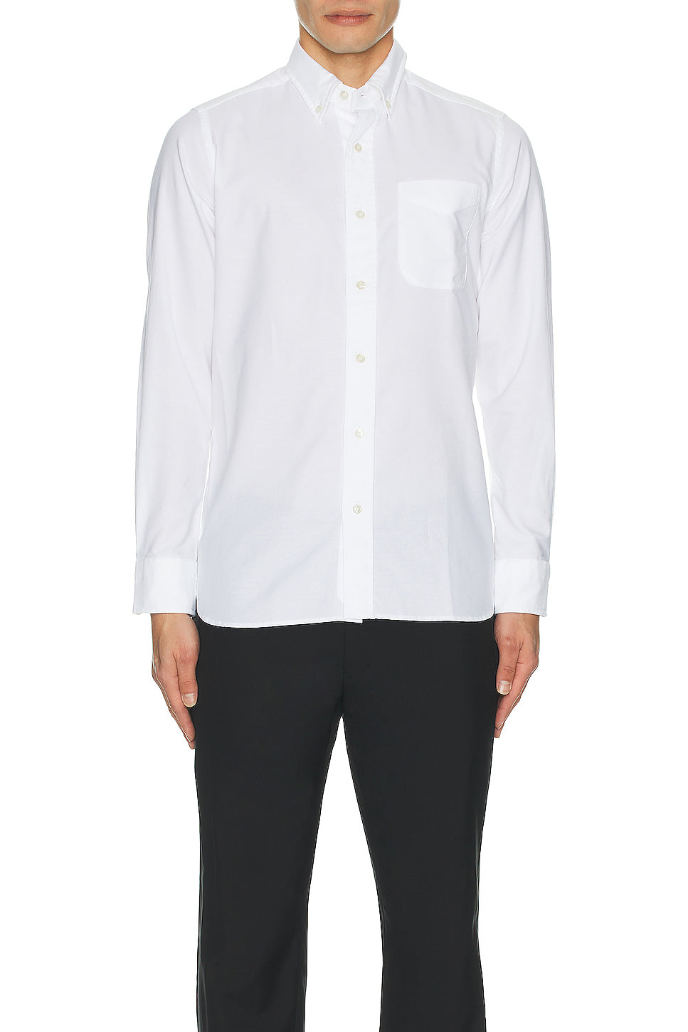 Washed Stretch Oxford Slim Fit Leisure Shirt