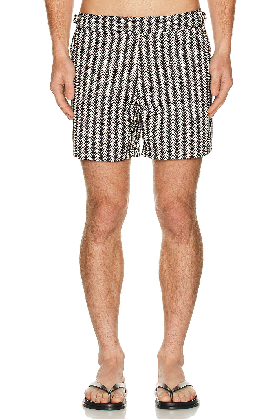 Geometric Print Micro Compact Poplin Swim Short