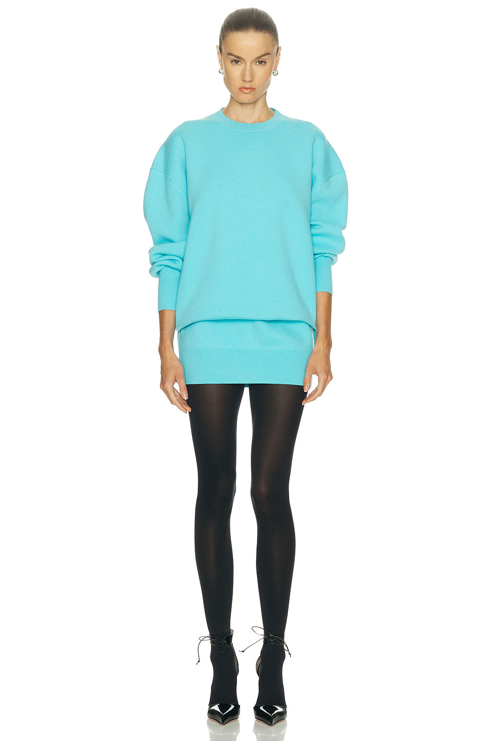 Sculptural Double Face Mini Dress