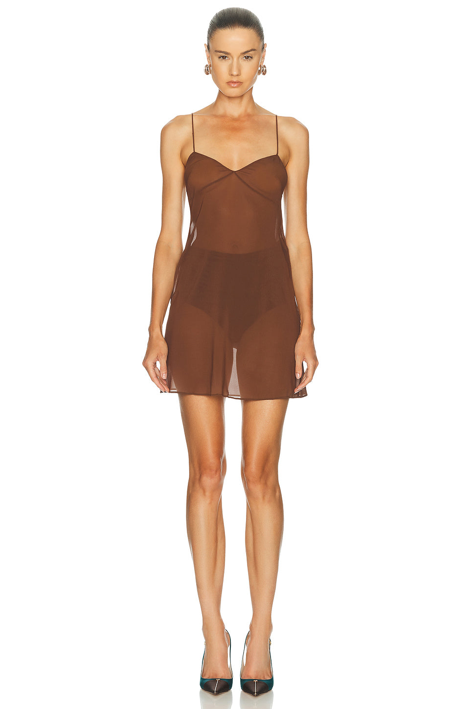 Stretch Georgette Cocktail Slip Dress