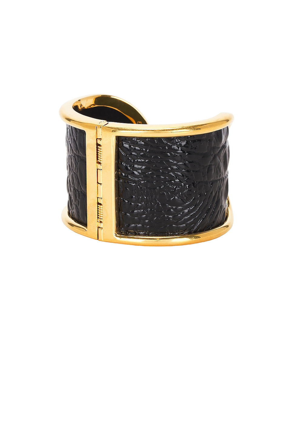 Whitney Embossed Croc Brass Cuff Bracelet