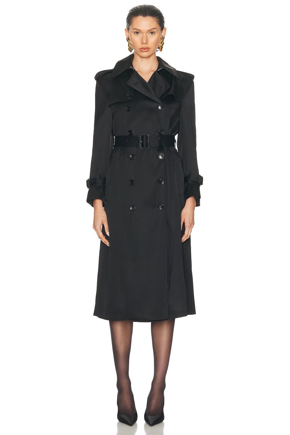 Shiny Trench Coat