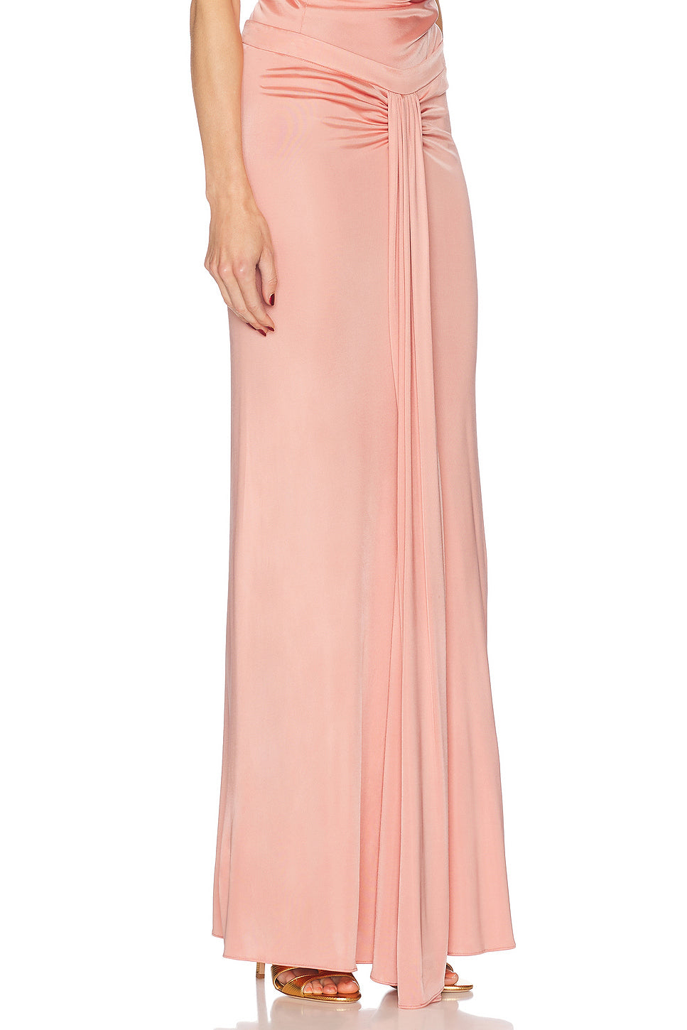 Textured Lustrous Long Skirt