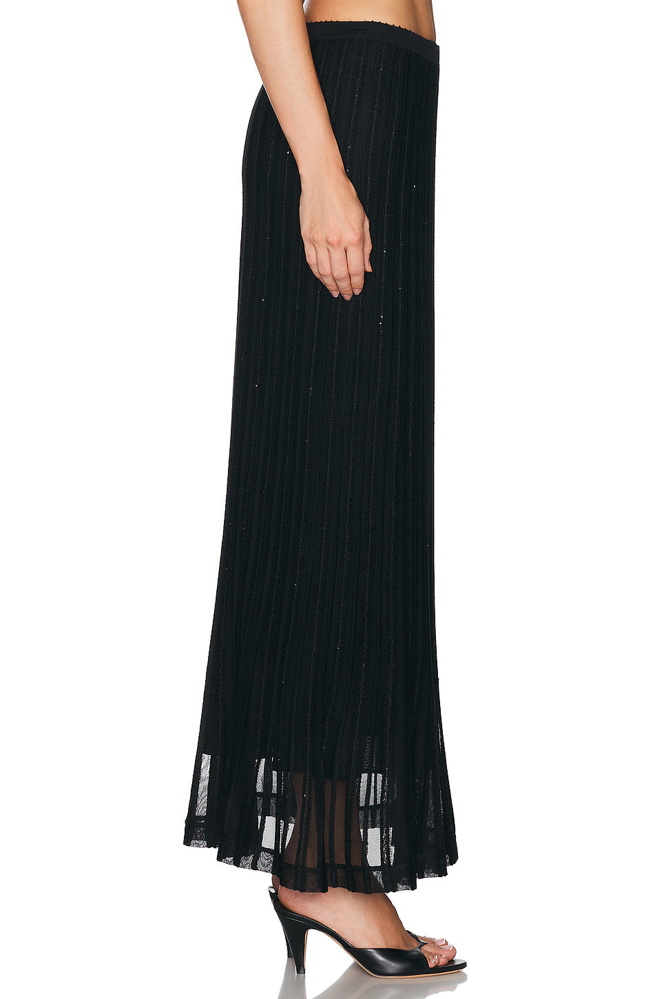 Micro Sequins Evening Skirt