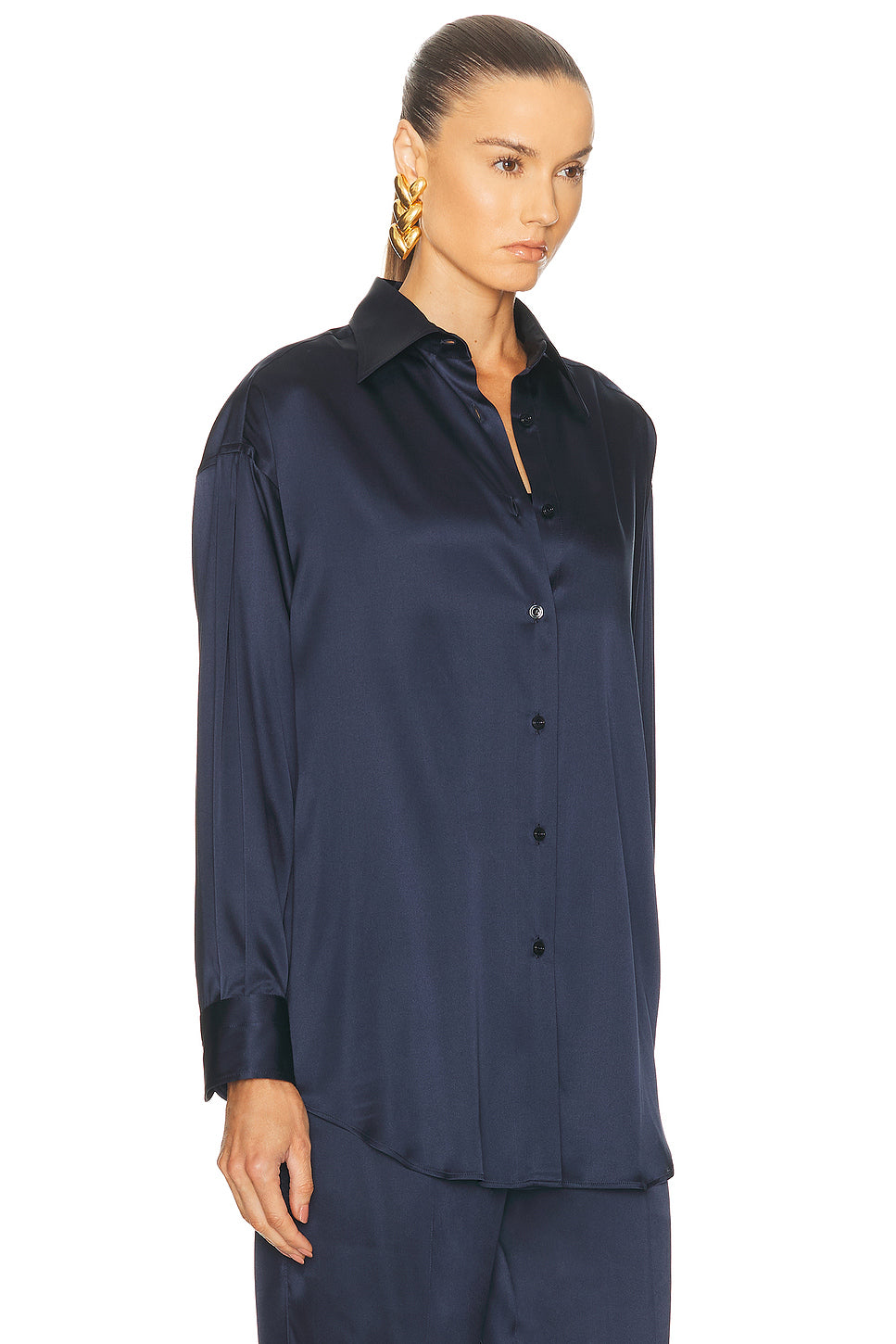 Silk Satin Relaxed Shirt