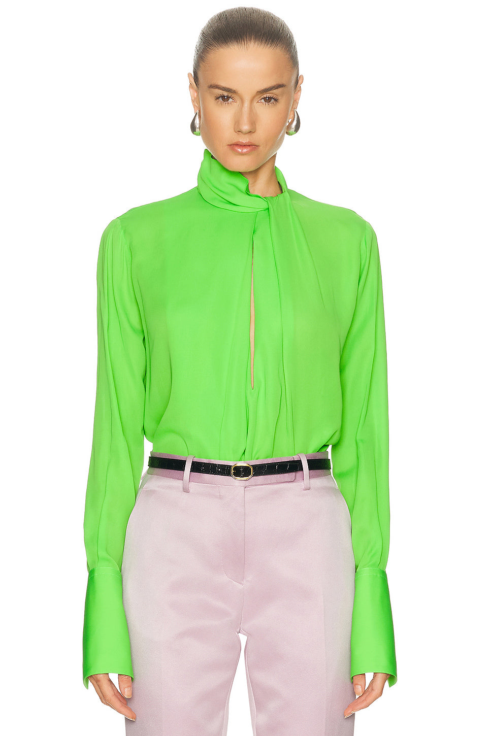 Silk Georgette Long Sleeve Blouse