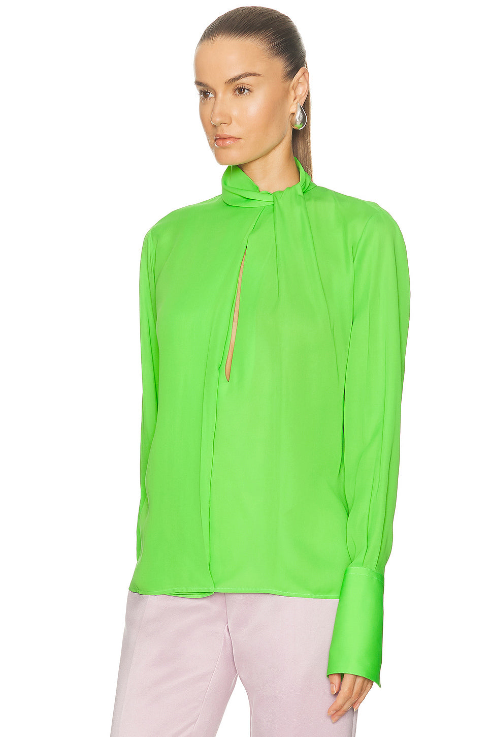Silk Georgette Long Sleeve Blouse