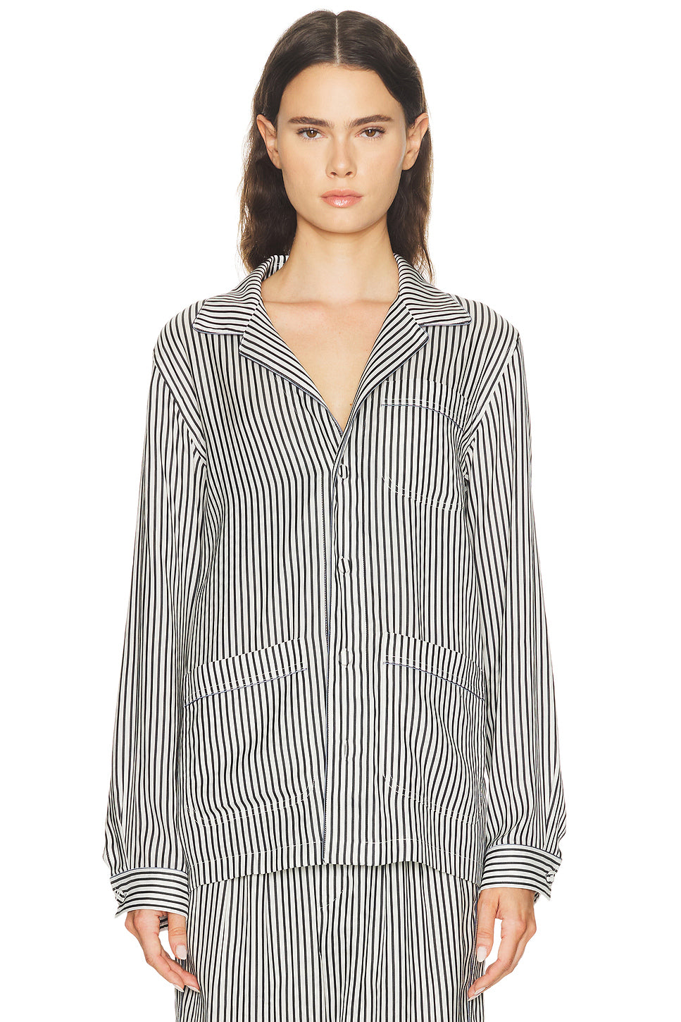 Striped Silk Pyjama Shirt