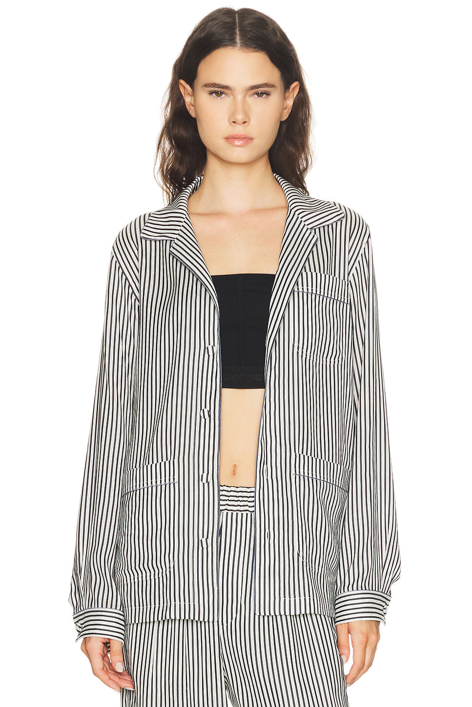 Striped Silk Pyjama Shirt
