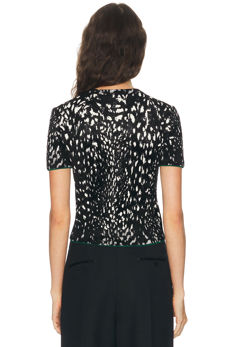 Lynx Jacquard Velvet Crewneck T-Shirt