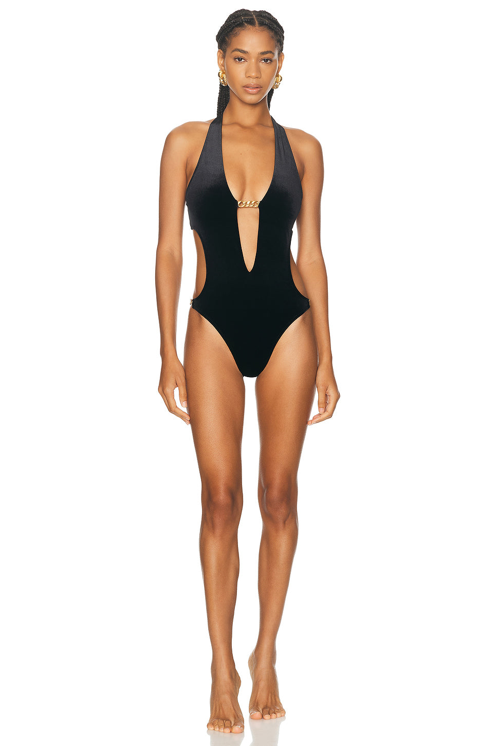 Velour One Piece Swimsuit