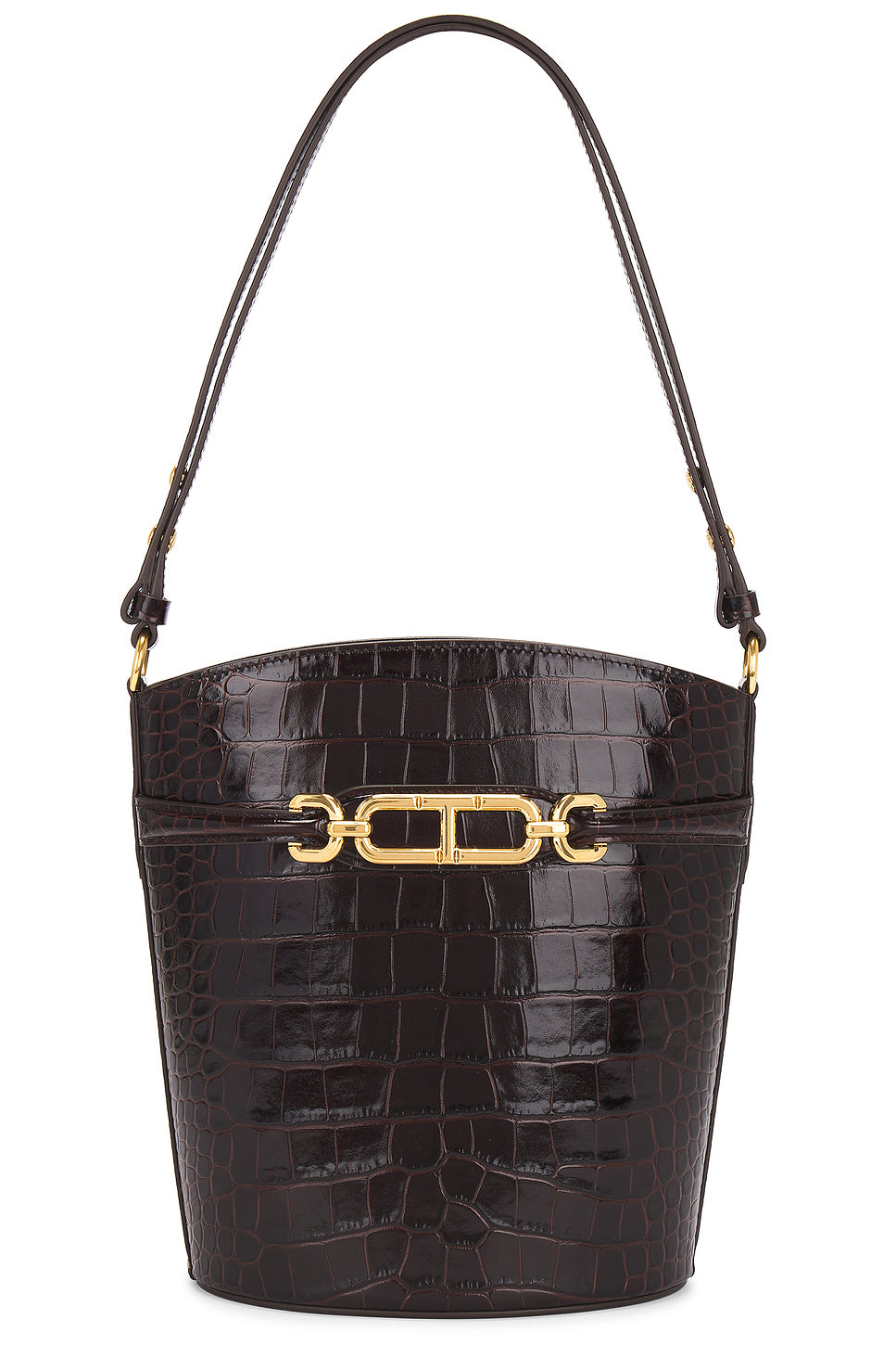 Stamped Croc Medium Bucket Bag