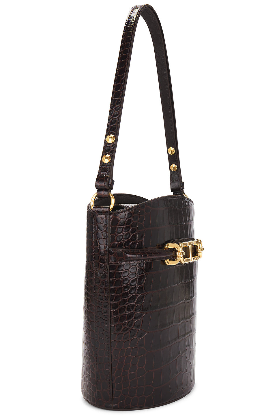 Stamped Croc Medium Bucket Bag