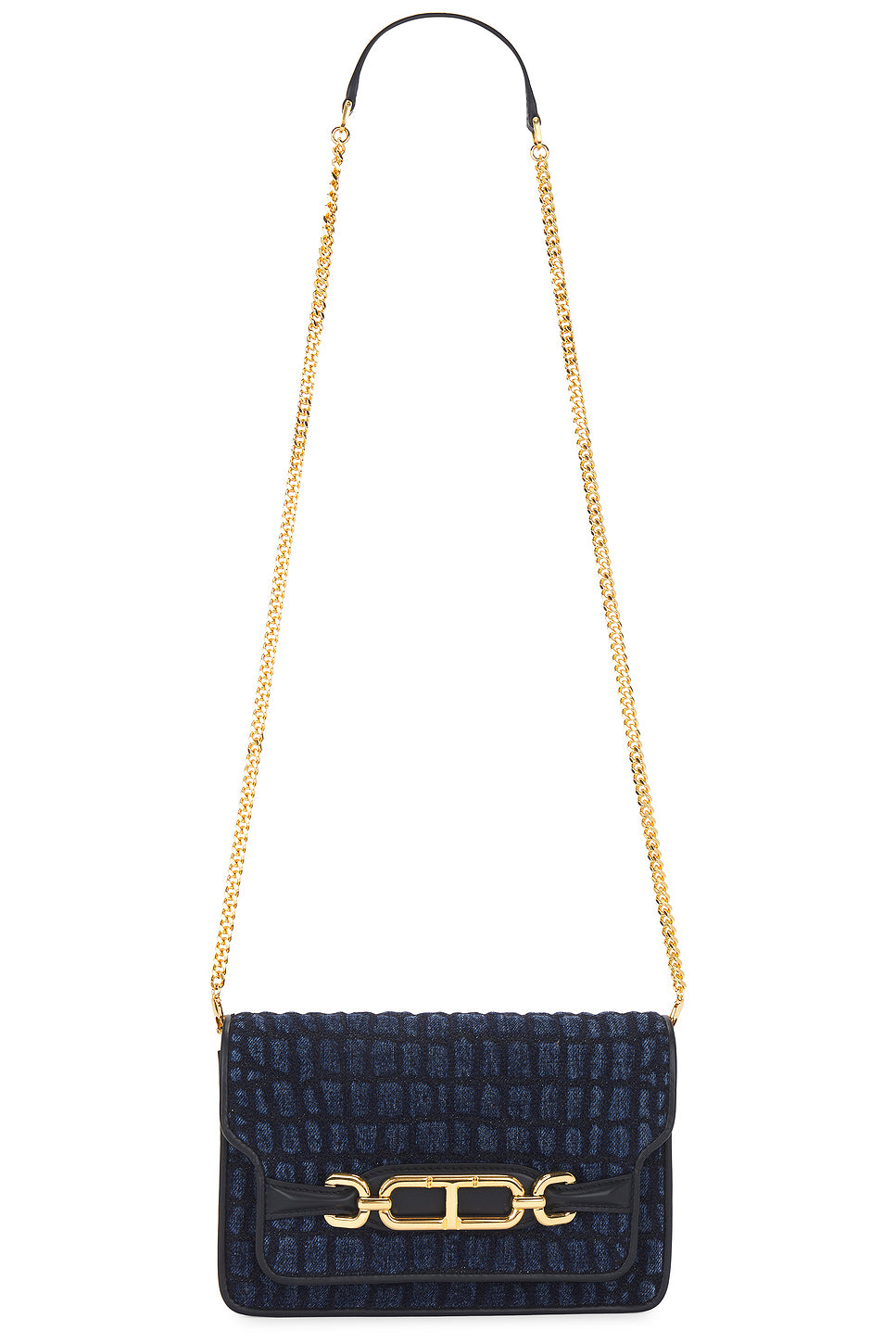 Croc Effect Small Shoulder Bag