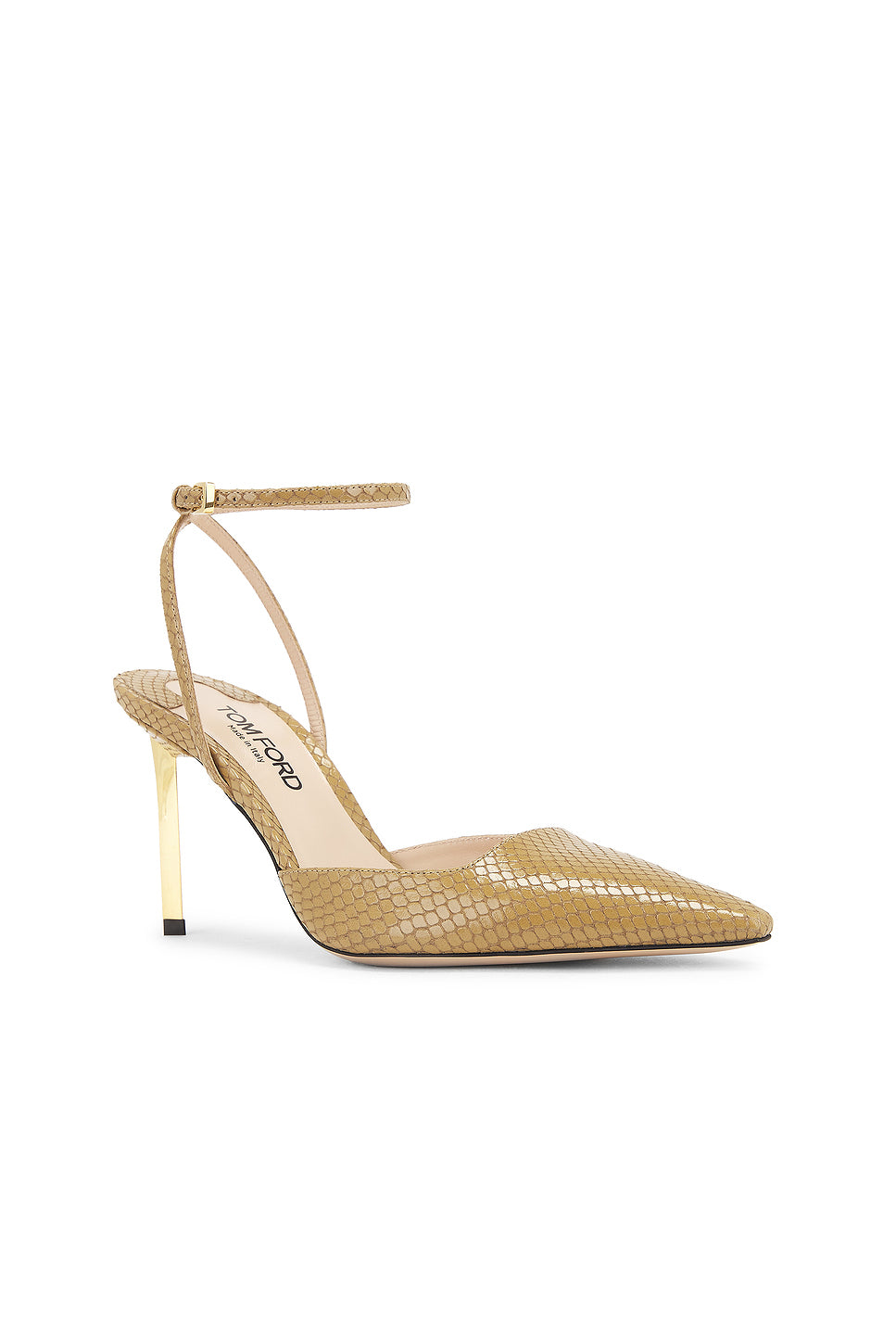 Glossy Stamped Python Slingback 85 Pump