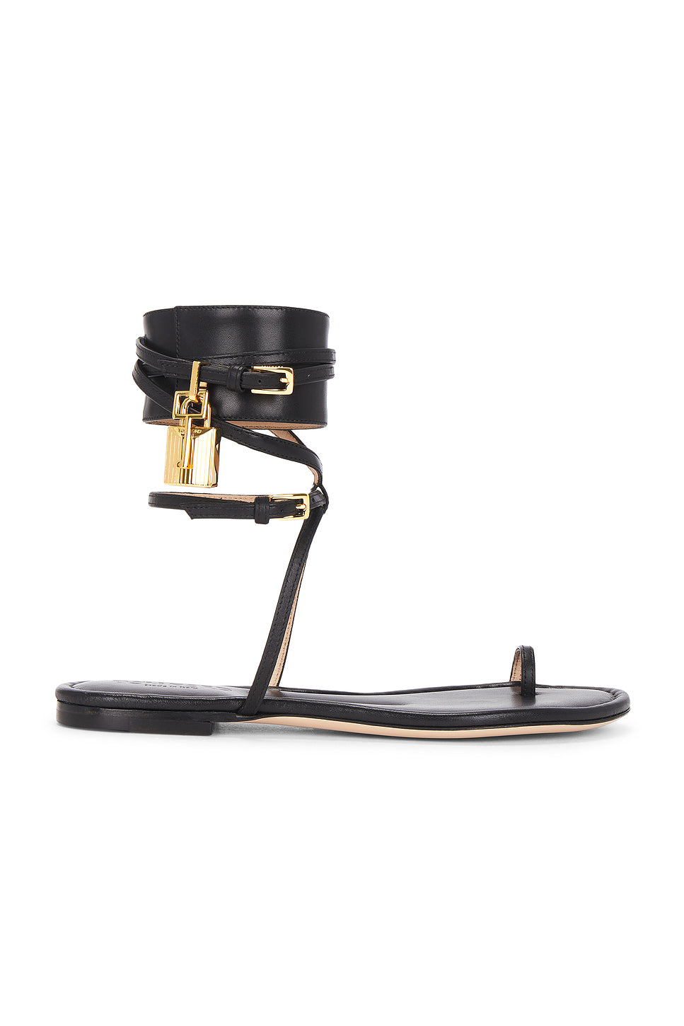 Soft Calf Ankle Wrap Sandal