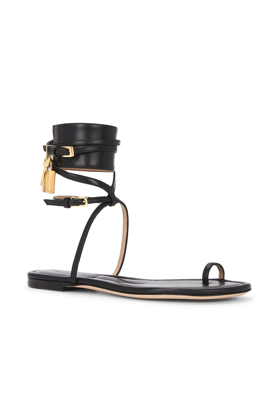 Soft Calf Ankle Wrap Sandal