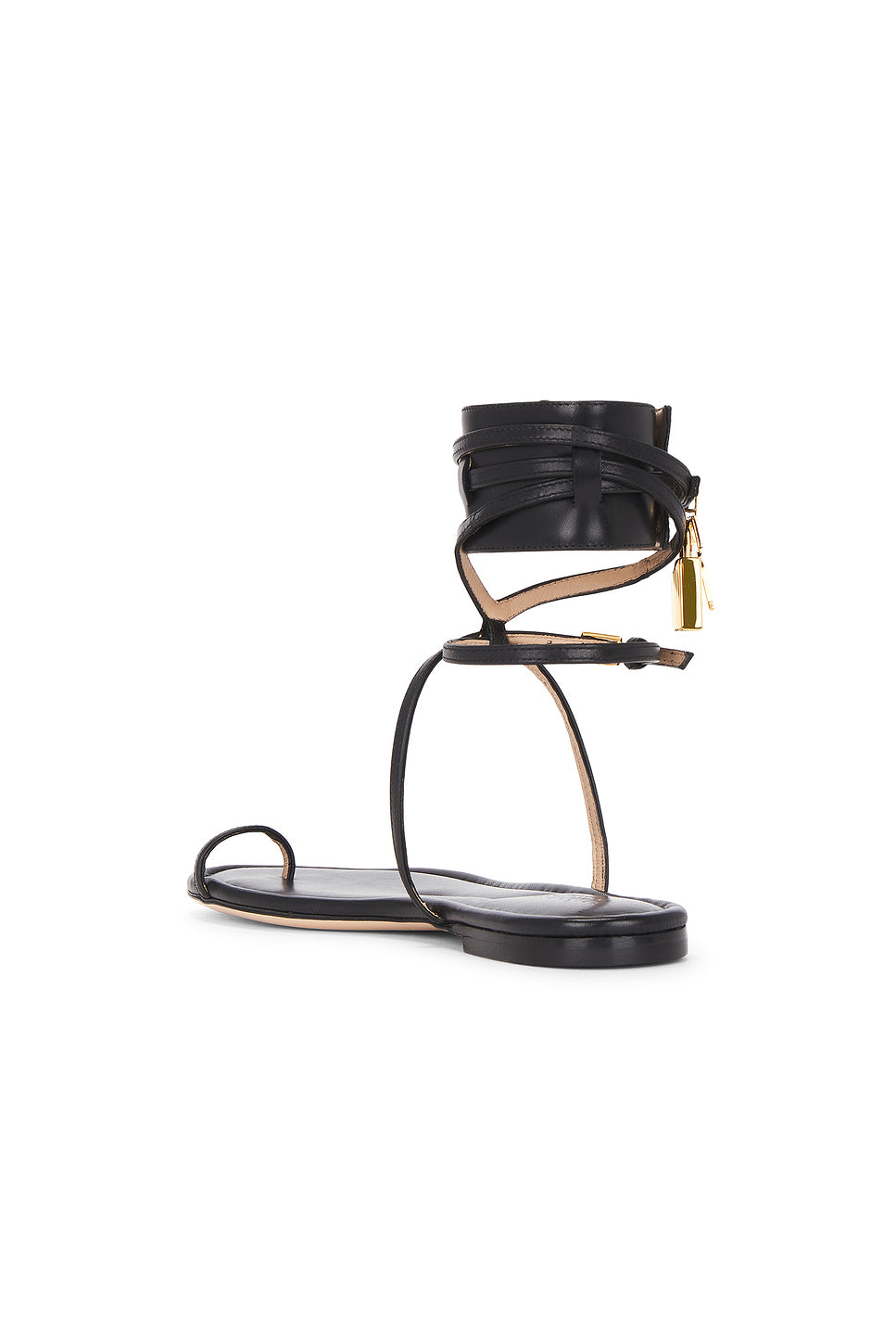 Soft Calf Ankle Wrap Sandal