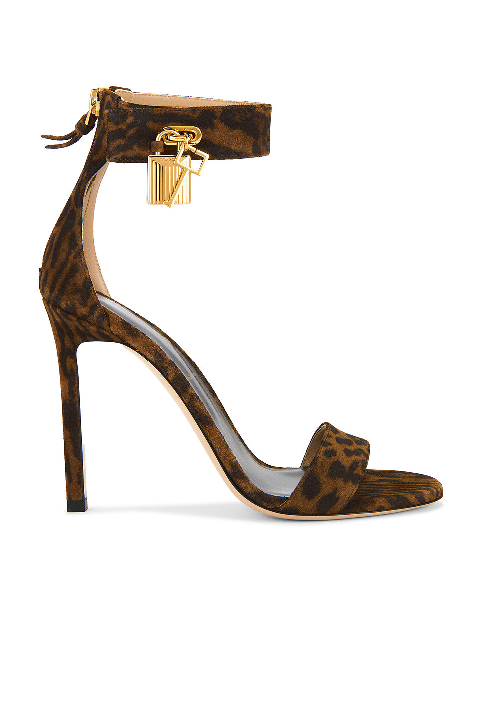 Padlock 105mm Suede Calf Sandal