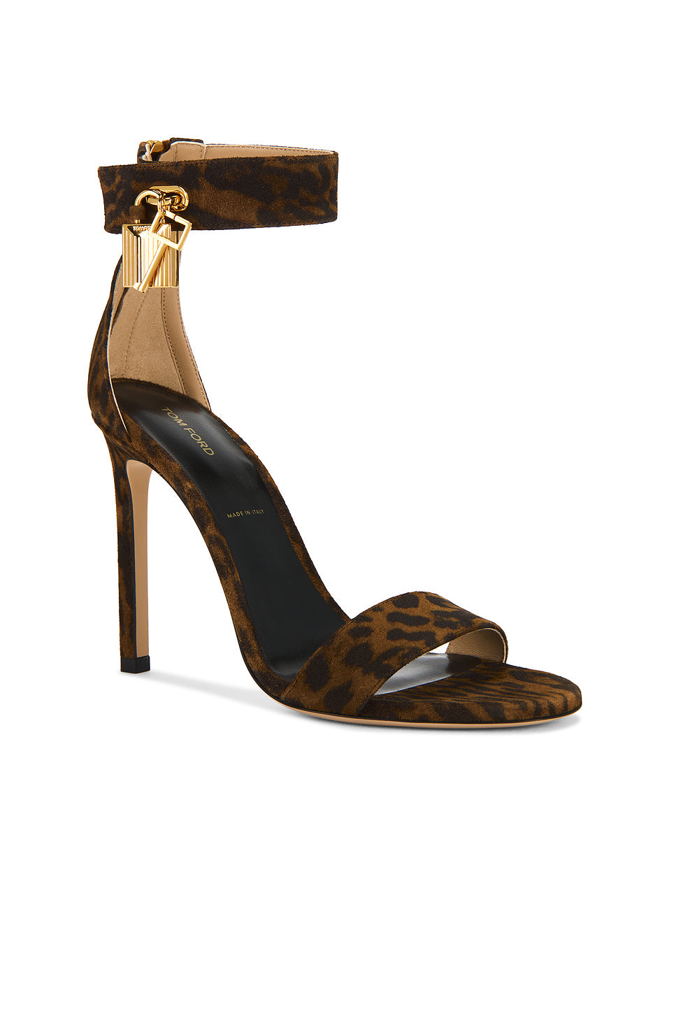 Padlock 105mm Suede Calf Sandal