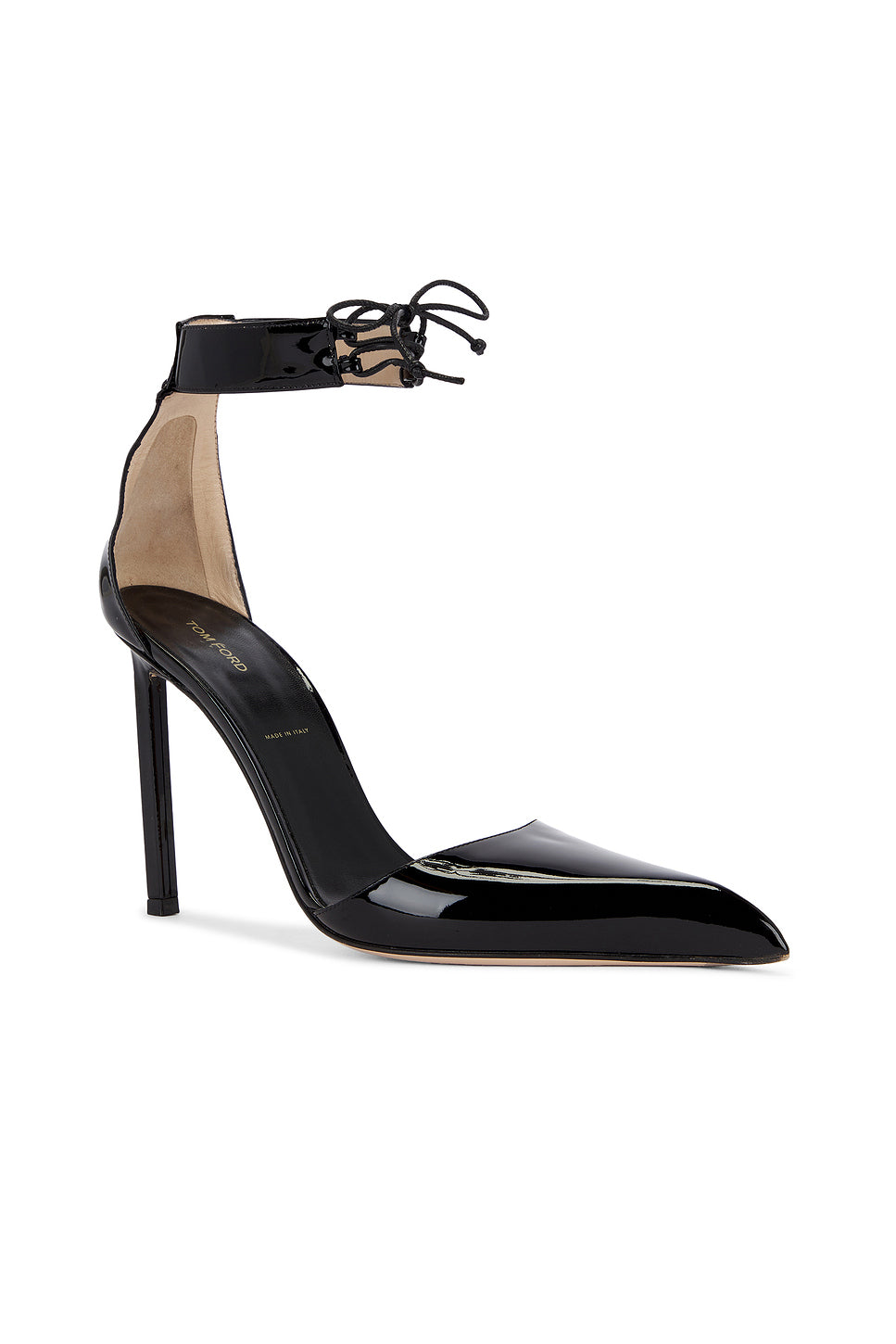 Patent Leather Ankle Strap 105 Pump