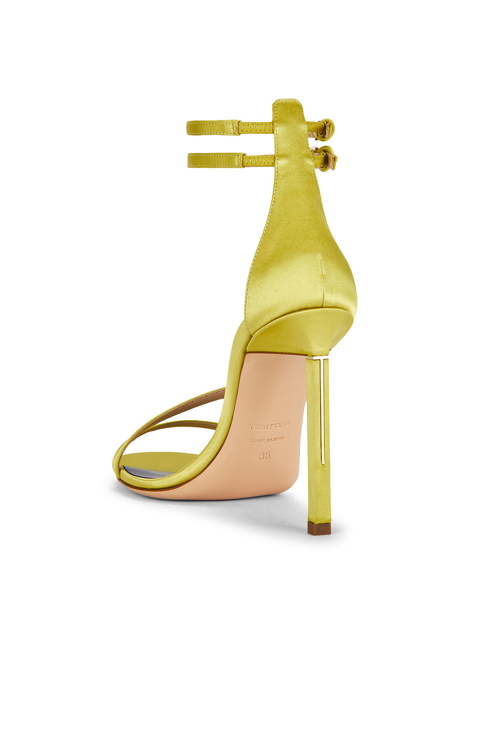 Satin Ankle Strap Sandal