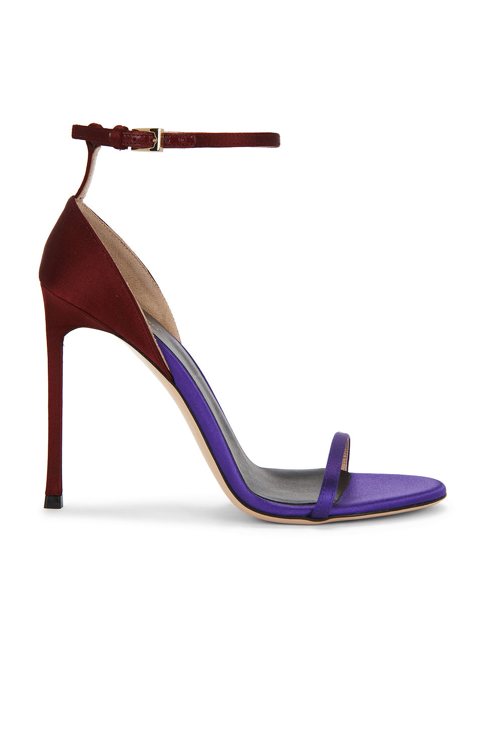 Satin Ankle Strap Sandal