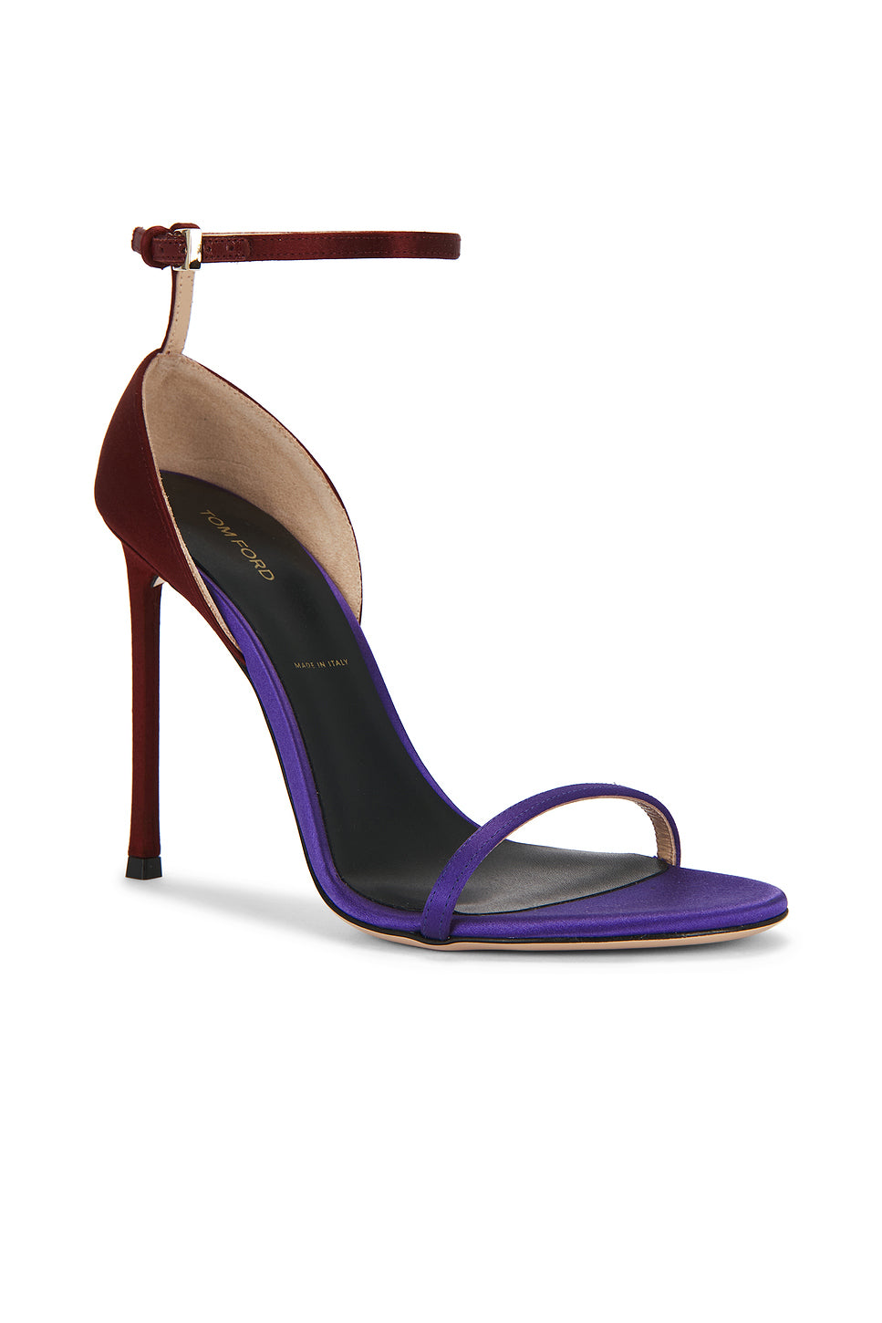 Satin Ankle Strap Sandal