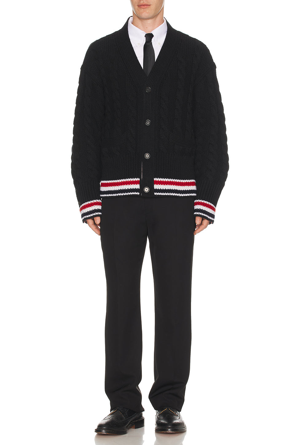 Baby Cable V Neck Cardigan