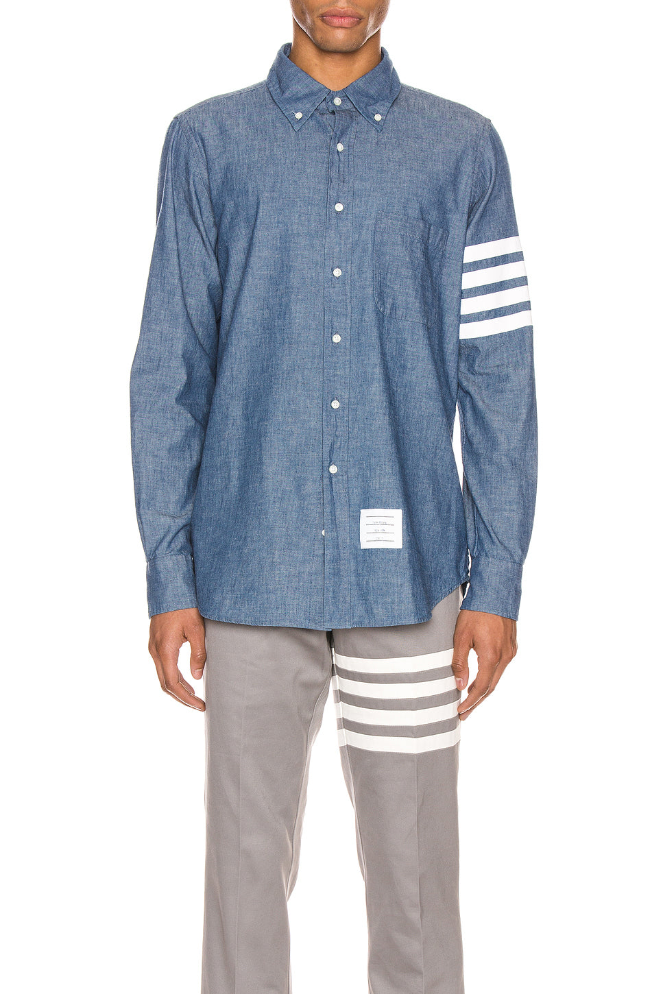 Straight Fit Button Down Long Sleeve Shirt