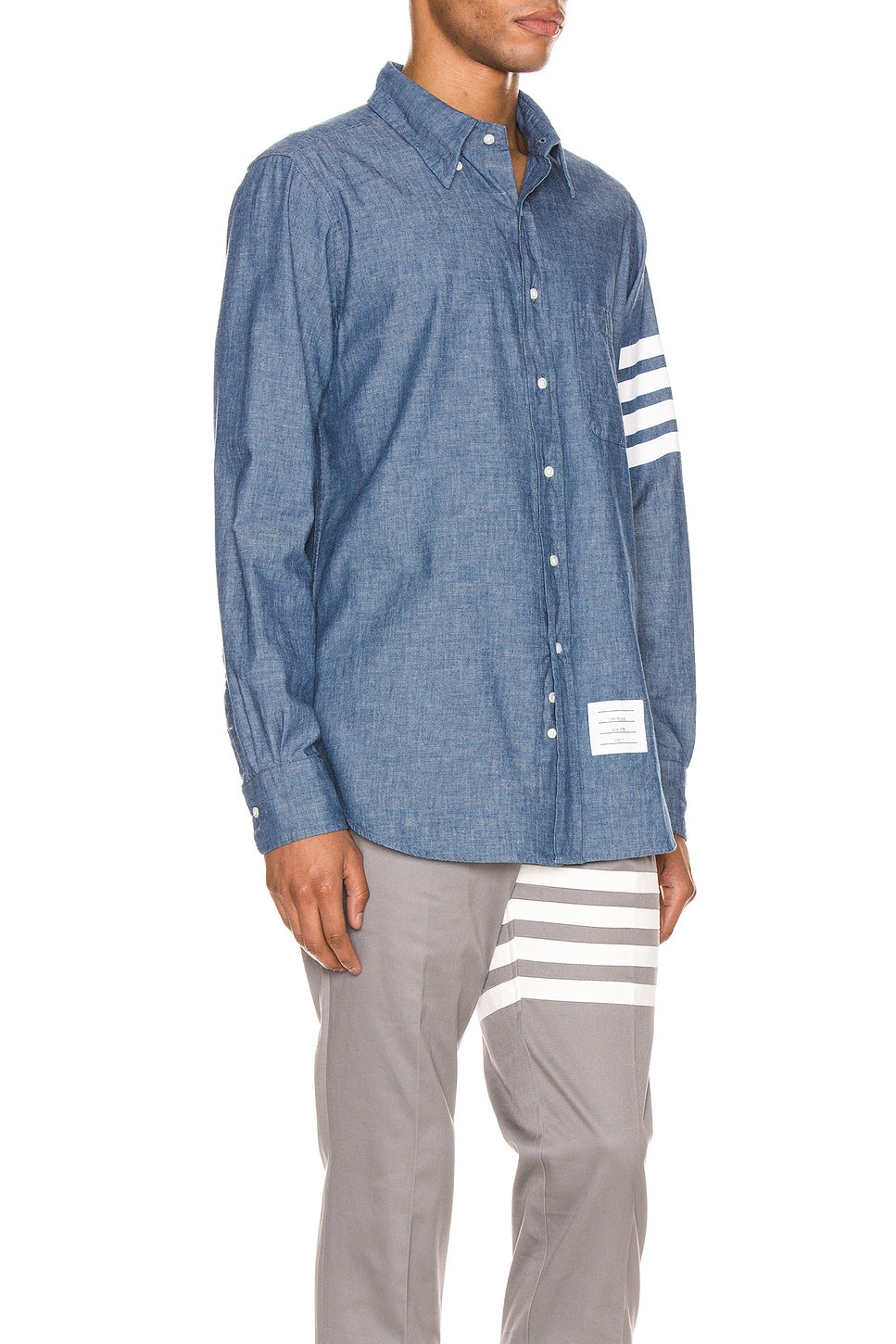 Straight Fit Button Down Long Sleeve Shirt